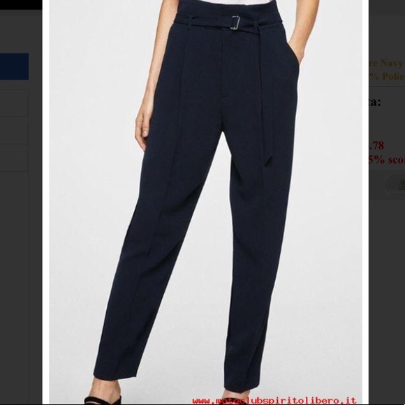 Mango Pants - Mango suit  black pantaloi manule 21 Pants .